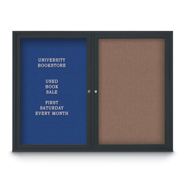 Corkboard, Black/Satin, 24" x 36"